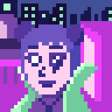 Garota Cyberpunk em cidade neon